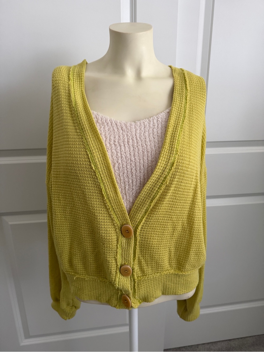 Moon River Waffle Knit Cardigan Size M
